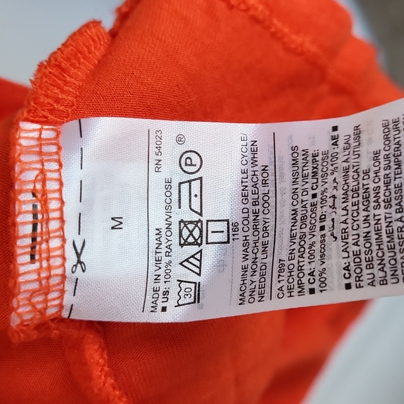Old Navy Orange Flowy Tank Top Medium - Picture 4 of 6